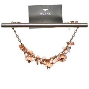 METAL Flower Pink Necklace NWT
